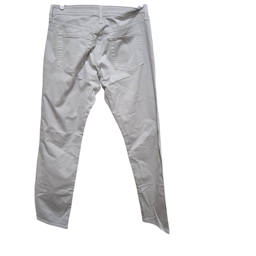 AG Adriano Goldschmied Men’s 32 Light Gray Cotton Stretch Pants - Picture 2 of 9